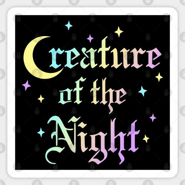 Creature of the Night Rainbow Sticker by RavenWake